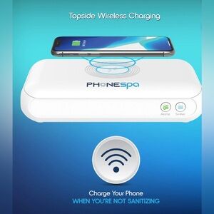 NEW Sealed PhoneSpa Phone & Accessory Sanitizer Wireless Charging Pad & Diffuser